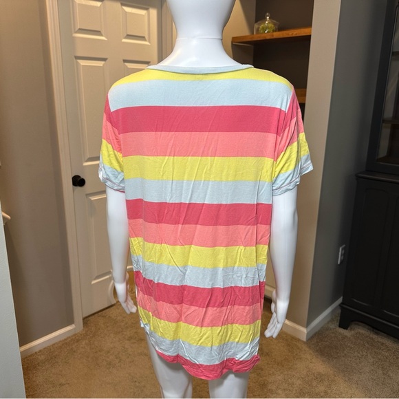 Wildfox Striped Jersey Knit V-Neck Tee - Picture 4 of 6